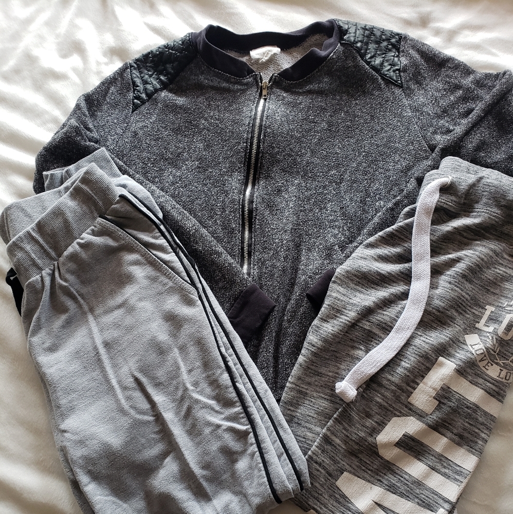 Jacket and sweat pant